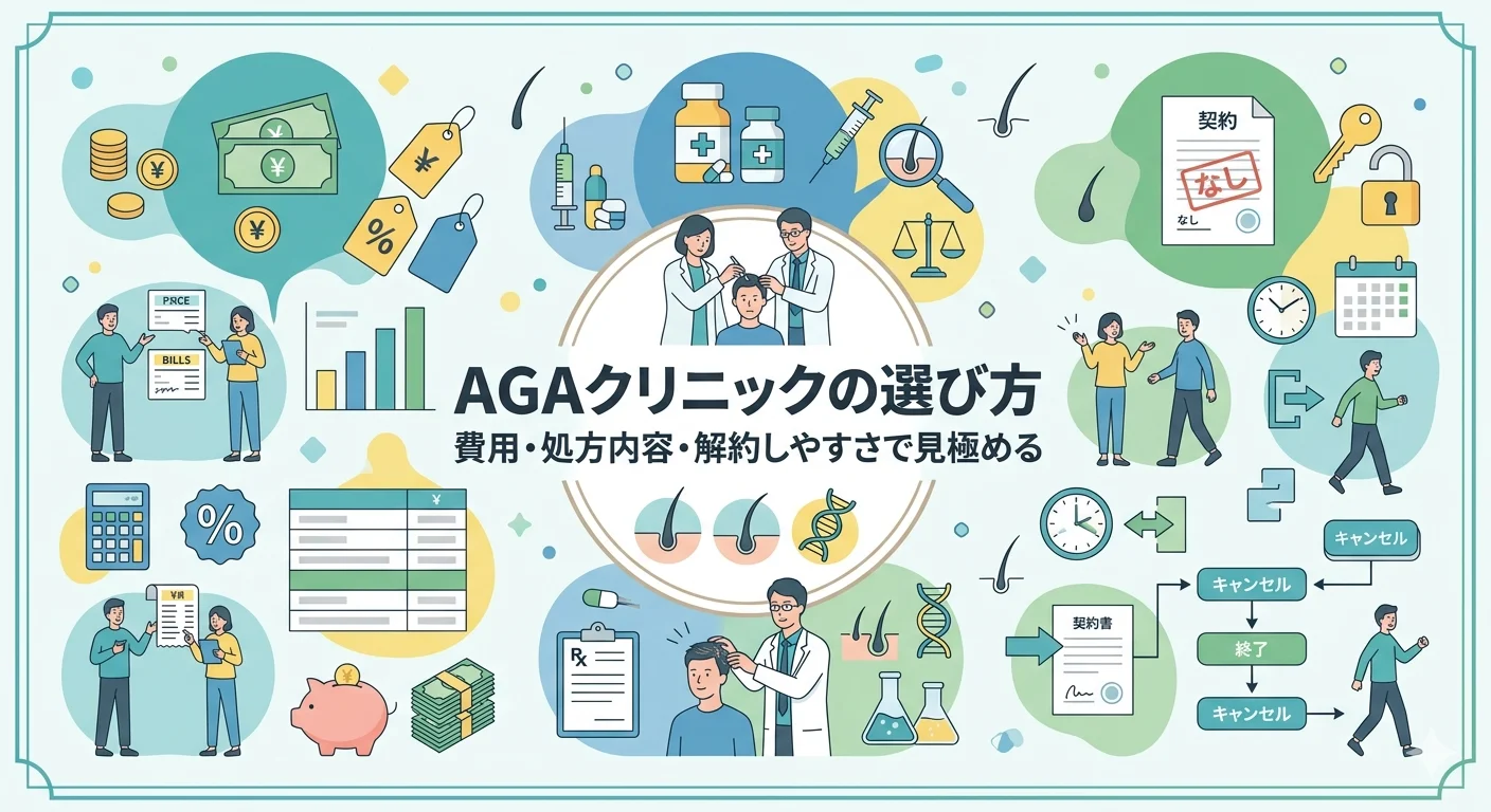 AGAクリニックの選び方｜費用・処方内容・解約しやすさで見極める