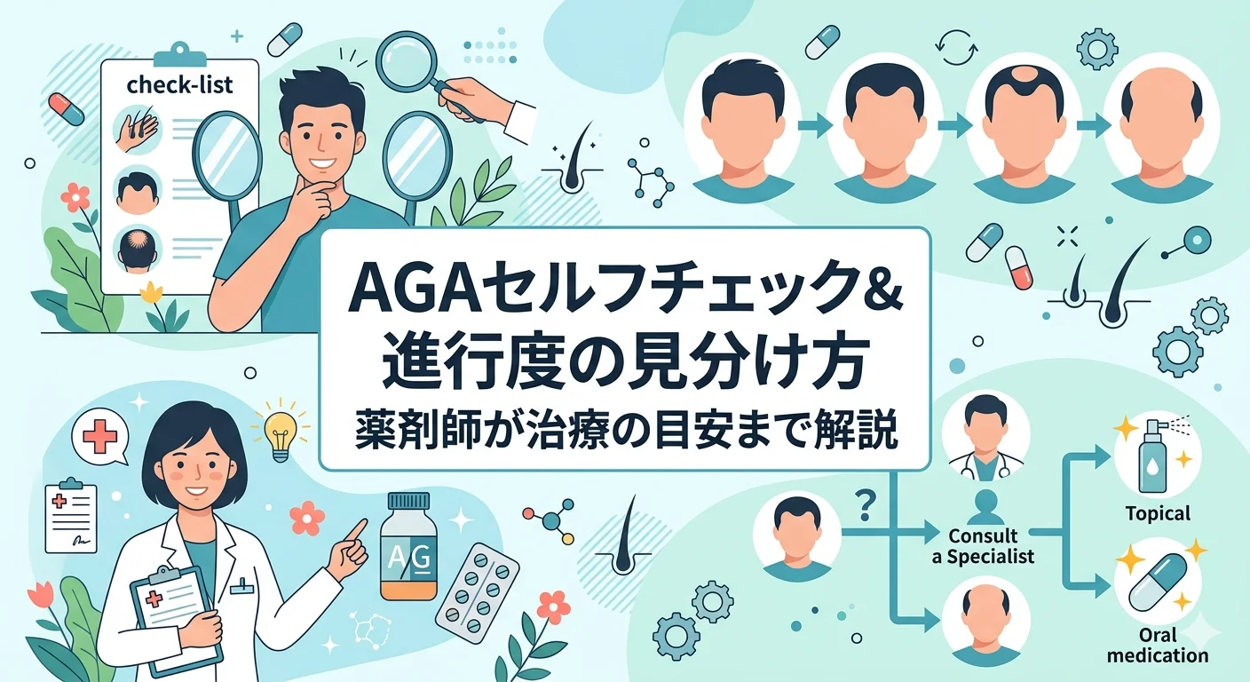 AGAセルフチェック＆進行度の見分け方｜薬剤師が治療の目安まで解説