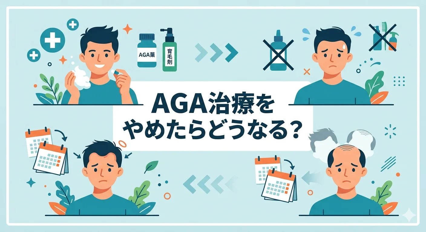 AGA治療をやめたらどうなる？中断後の経過と再開タイミングを薬剤師が解説