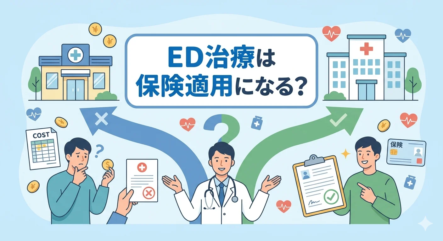 ED治療は保険適用になる？条件と自費診療との違いを解説