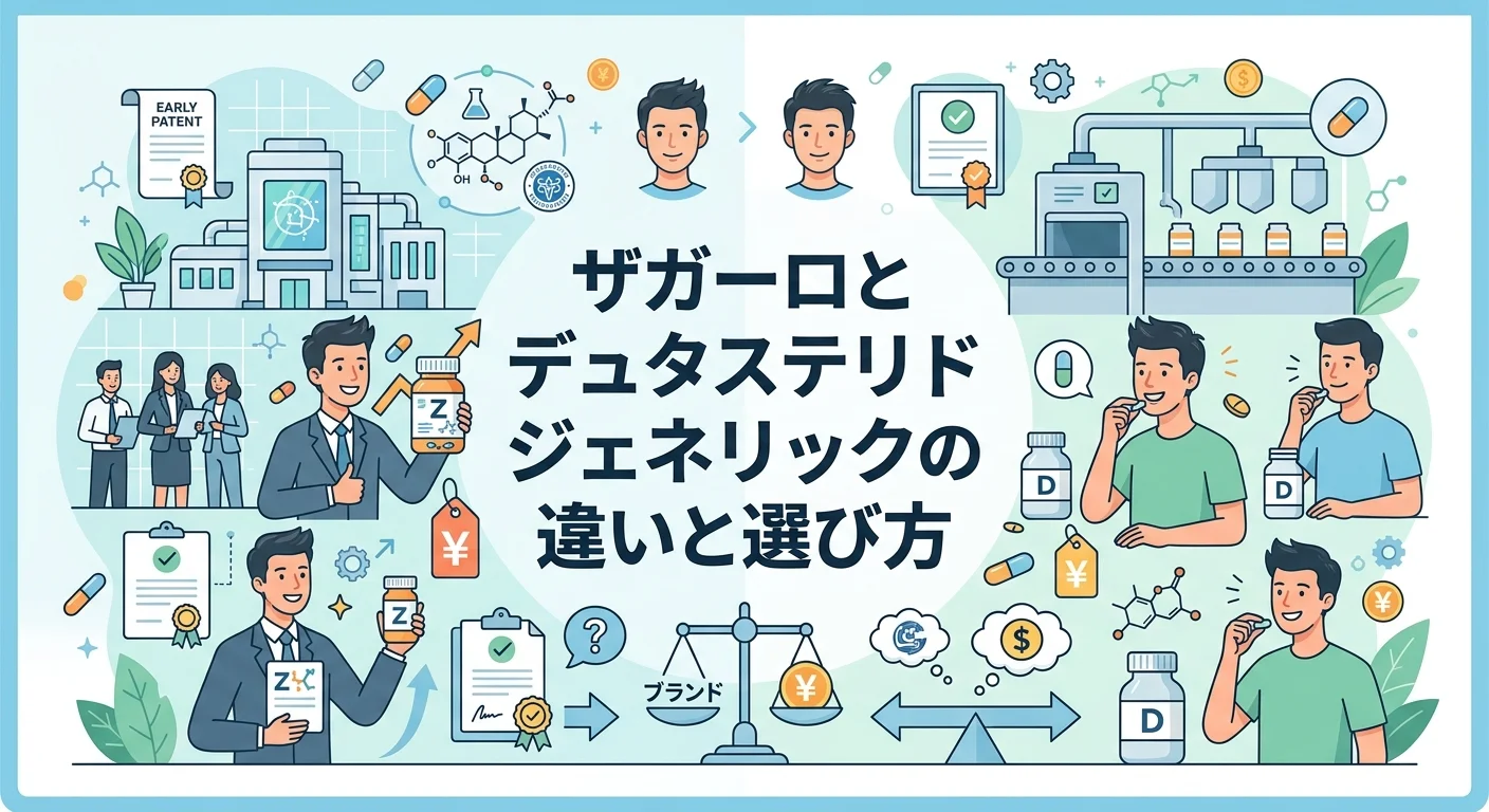 ザガーロとデュタステリドジェネリックの違いと選び方｜薬剤師が解説