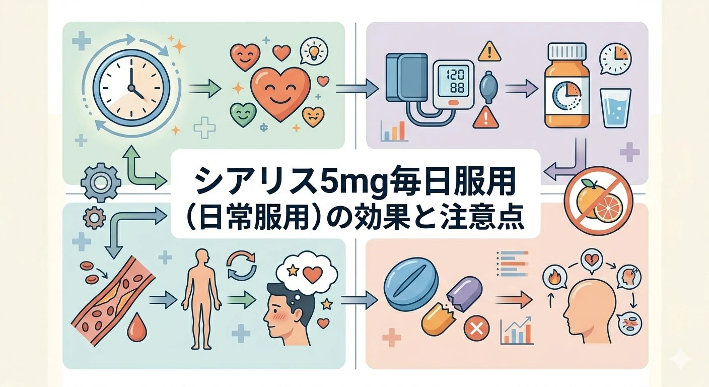 シアリス5mg毎日服用（日常服用）の効果と注意点｜週末タイプとの使い分け