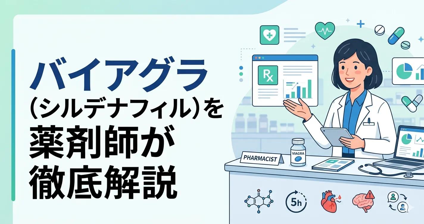 バイアグラ（シルデナフィル）を薬剤師が徹底解説｜効果・副作用・飲み方のすべて