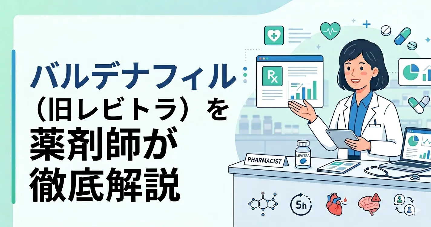 バルデナフィルを薬剤師が徹底解説｜3剤最速の吸収・QTcへの注意点