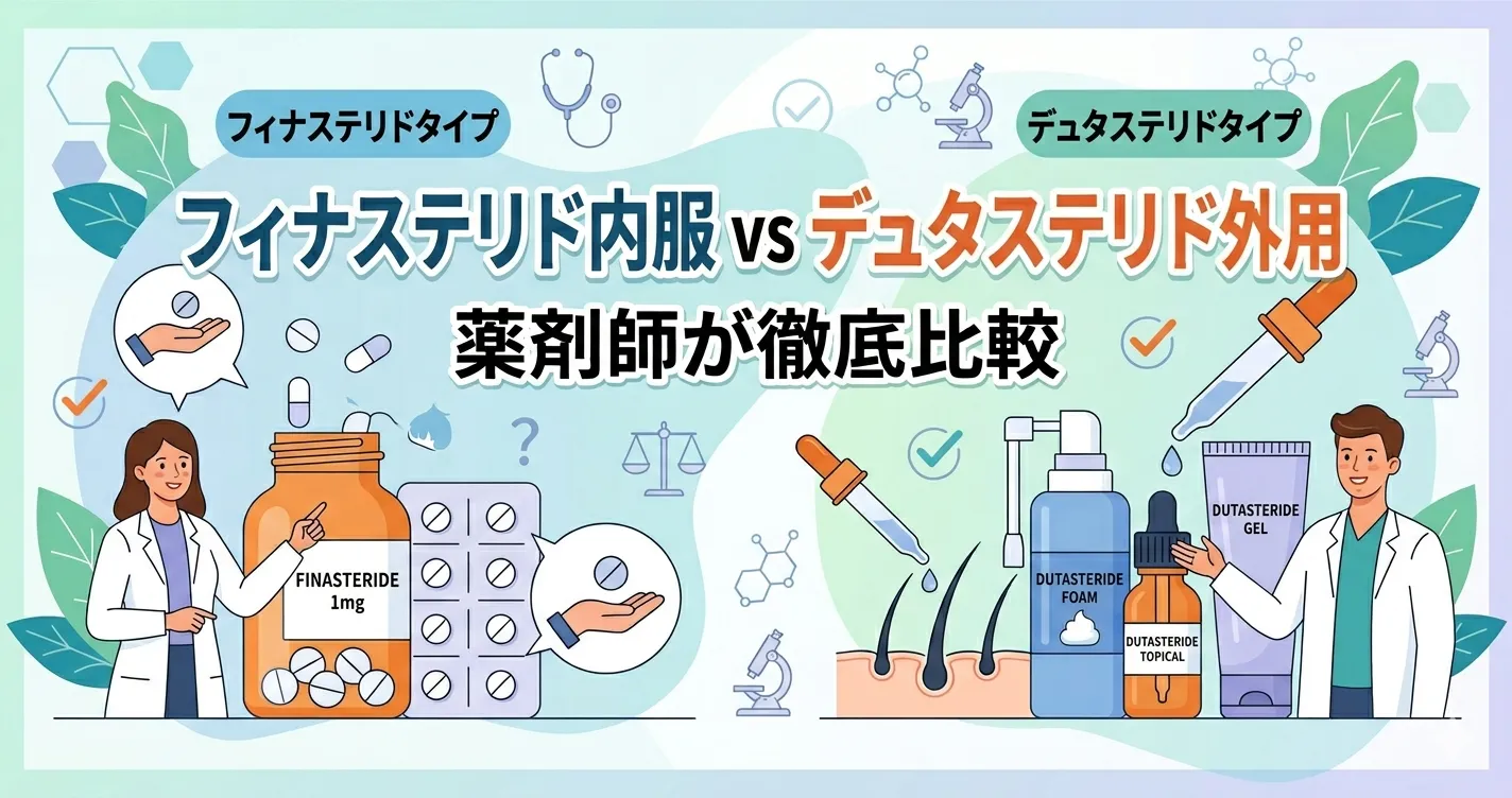 フィナステリド vs デュタステリド｜薬剤師が添付文書と論文データで徹底比較【2026年版】