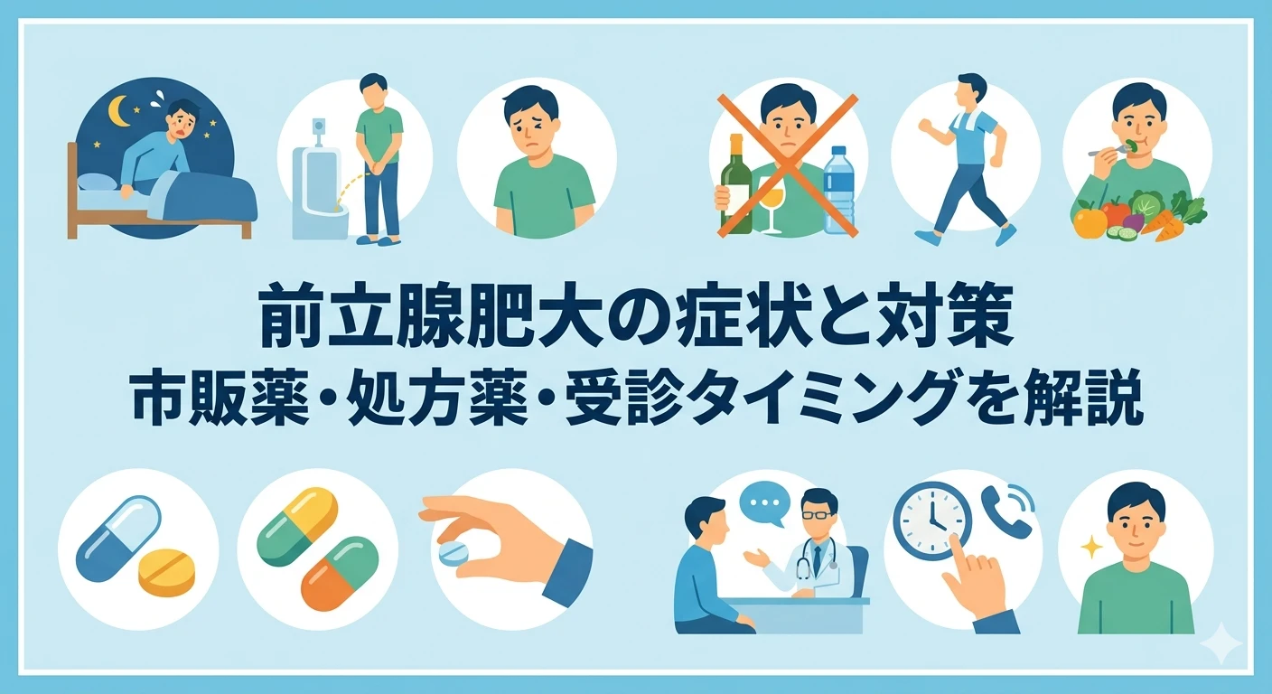 前立腺肥大の症状と対策｜市販薬・処方薬・受診タイミングを解説