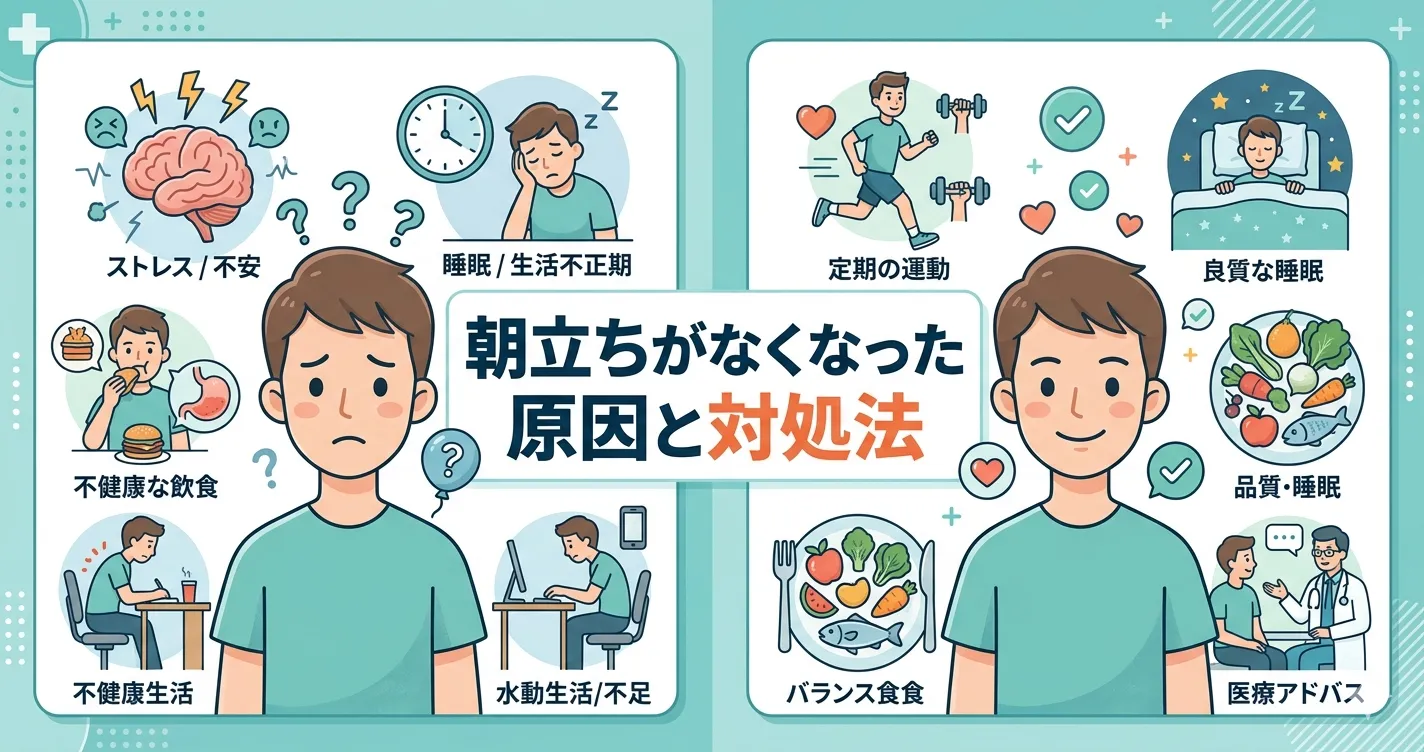 朝立ちがなくなった原因と対処法｜薬剤師がED・健康との関係を正直に解説
