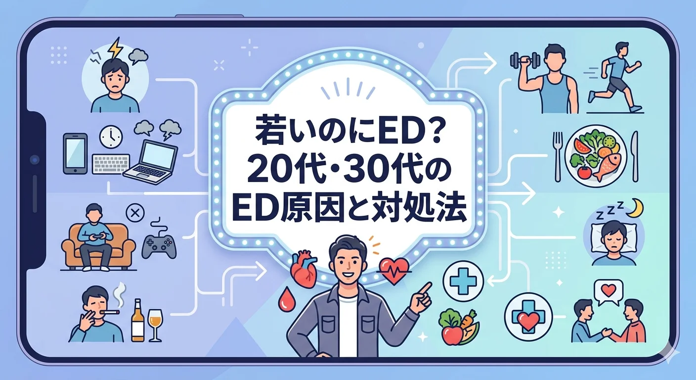 若いのにED？20代・30代のED原因と対処法｜心因性が多い理由を薬剤師が解説