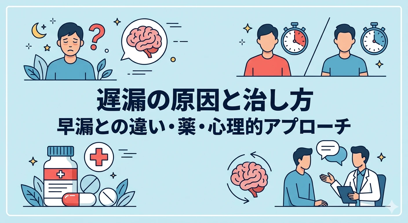 遅漏の原因と治し方｜早漏との違い・薬・心理的アプローチ
